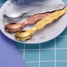Мини 304 из нержавеющей стали, утка, чай, кофе, ложка, ложка, чайная ложка, десерт, длинная ручка для торта, посуда для детей