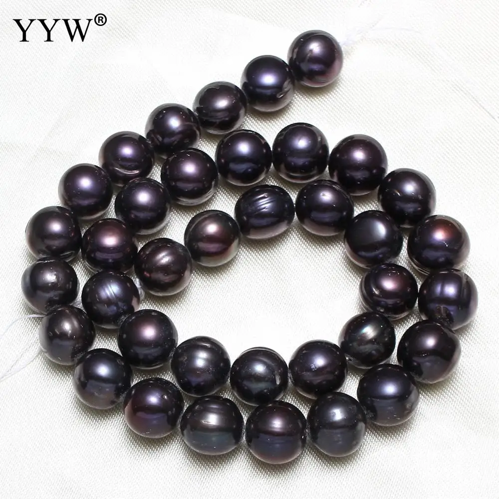 

Cultured Round Freshwater Pearl Beads black Grade A 11-12mm Hole Approx 0.8mm Sold Per Approx 15.5 Inch Strand
