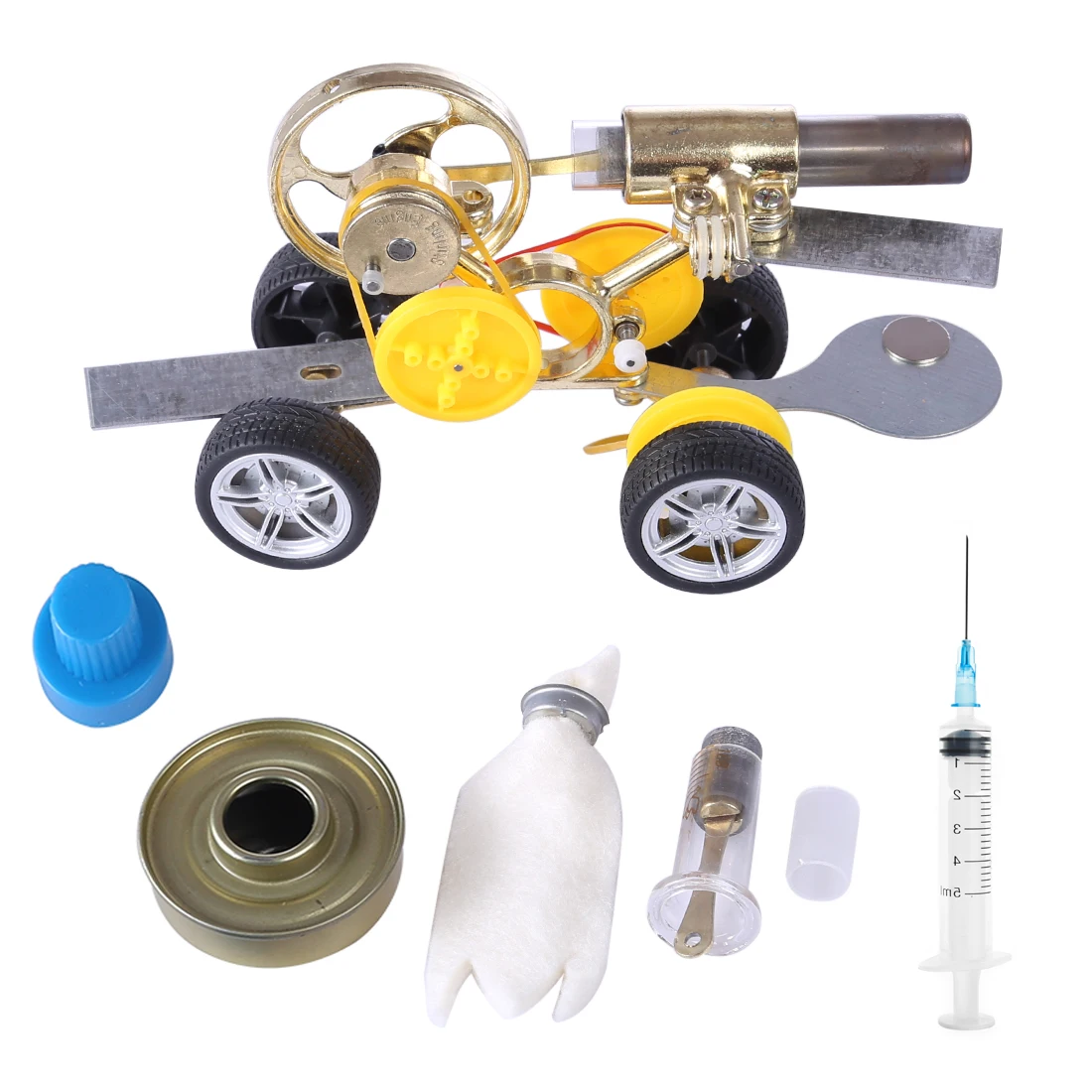 

Stirling Engine Model Motor Kits Driving Car Model Building Kits Learning Toys For Children