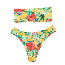 19024 сексуальный купальник с принтом Топ с разрезом и высокой талией купальник европейский и американский Летний сексуальный бикини