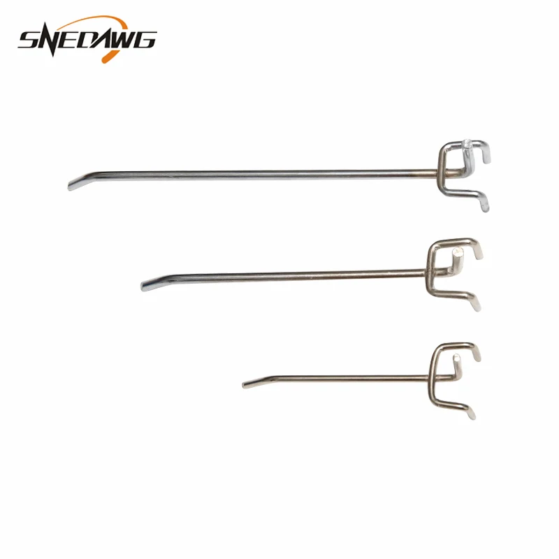 

5pcs Metal Pegboard Hooks 25mm/32mm Hole Pitch Pegboard Display Hook Store Supermarket Hanger Display Pegboard Hook