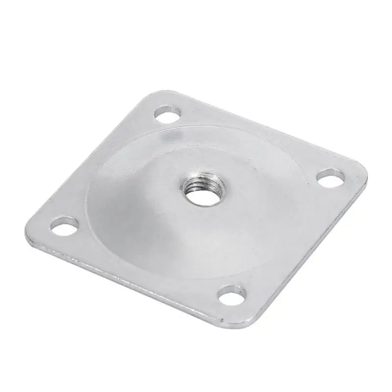

10pcs Furniture Hardware Table Leg Mounting Plate Sofa Legs Plates Hinge Iron White Zinc Plating Tapping Suitable All Sofa Legs