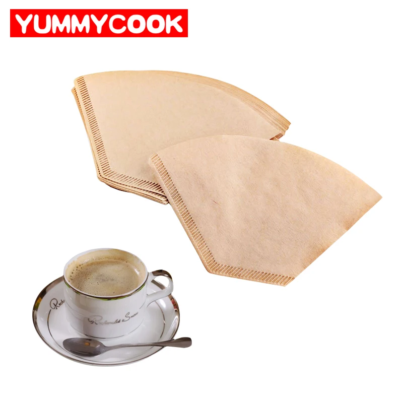 40 Pcs خشبية ورقة إسبرسو كيس مصفاة القهوة مصفاة شاي المساعد على التحلل Coffeeware الطعام بار المطبخ الادوات اكسسوارات لوازم
