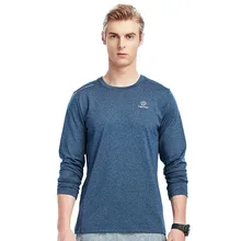 Сезон: весна-лето для мужчин футболки с длинным рукавом открытый спортивный Быстросохнущий пеший Туризм Горный треккинг футболки влагу Бег Футболки