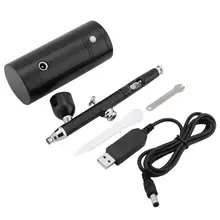 0,3 мм черный Мини Воздушный Компрессор пистолет-распылитель Аэрограф набор 7CC емкость пистолет-распылитель набор