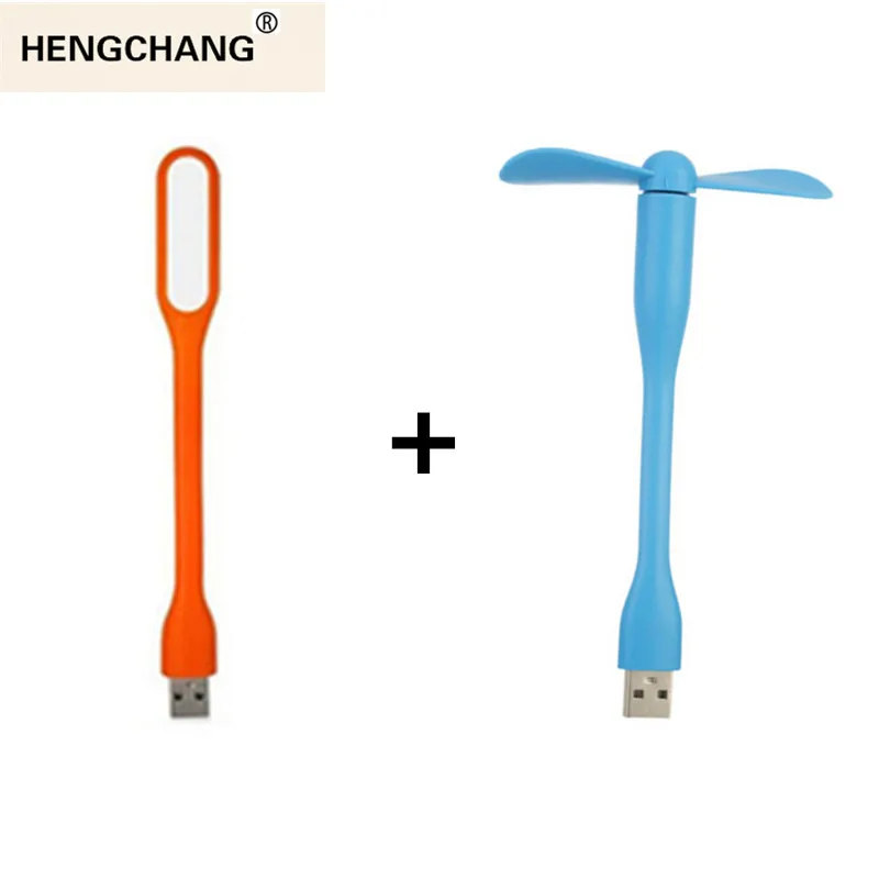 

Creative USB Fan Flexible Portable Mini Fan and USB LED Light Lamp For Power Bank & Notebook & Computer Summer Gadget