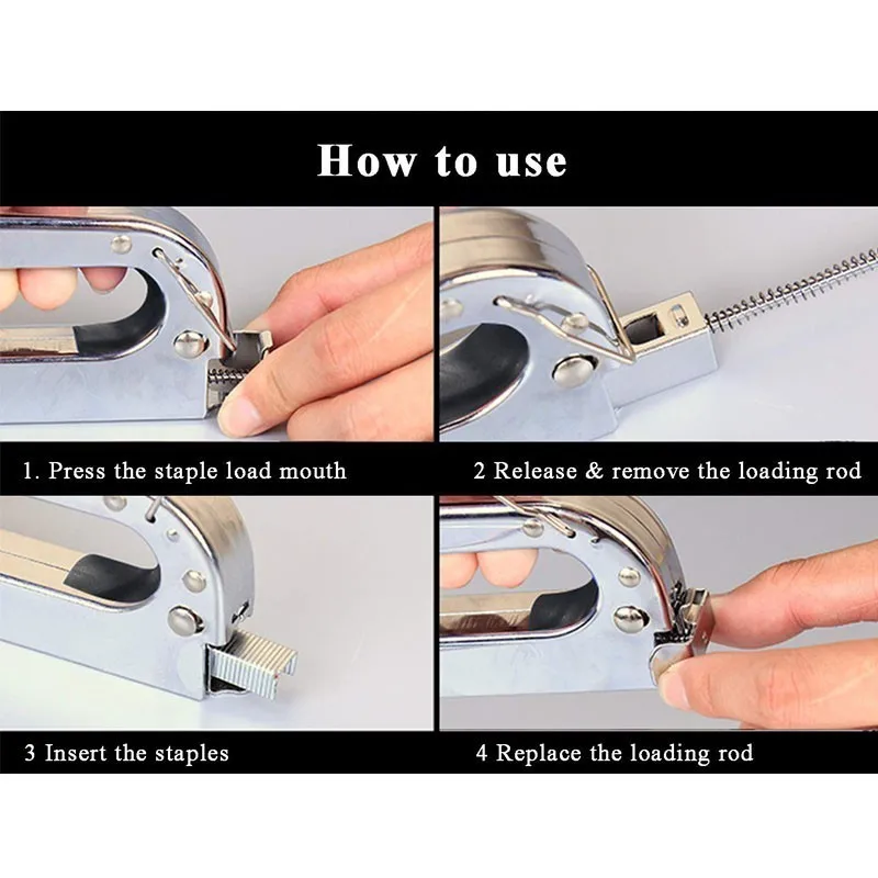 1 стальной штапельный пистолет для удаления ногтей набор с 1000 скобами степлер для обивки украшения столярной мебели двери окна