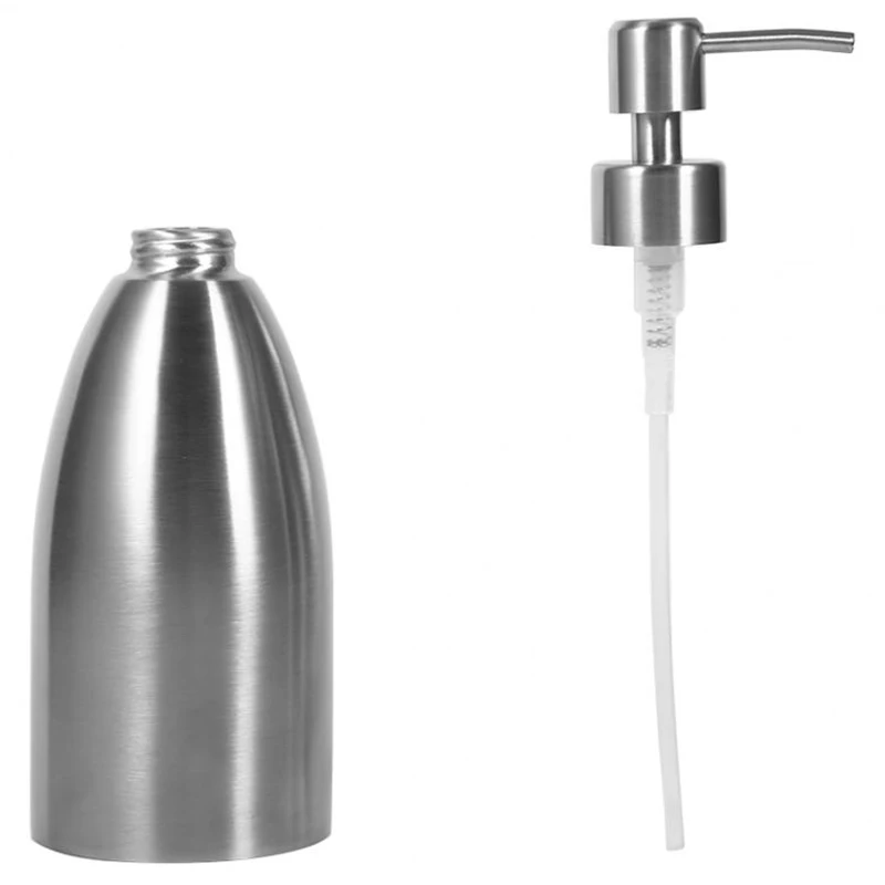 500Ml Stainless Steel Soap Dispenser Kitchen Sink Faucet Bathroom Shampoo Box Soap Container Deck Mounted Detergent Bottl 500Ml Stainless Steel Soap Dispenser Kitchen Sink Faucet Bathroom Shampoo Box Soap Container Deck Mounted Detergent Bottl