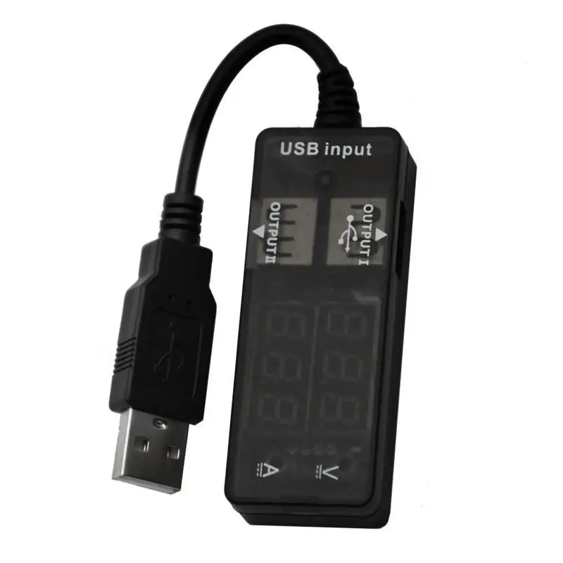 1pc Portable Pocket Voltage Current Meter Charger LED Digital Dual USB Charger Doctor Tester Power Detector HR Voltmeter Ammeter
