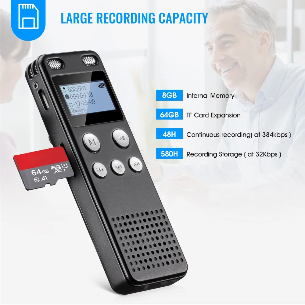 Savetek USB ручка 8 Гб 16 Голосовая активация цифровой Аудио Диктофон MP3 плеер таймер