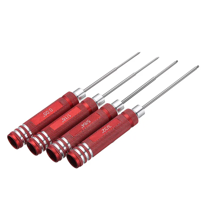 

DANIU 4pcs HSS Ball Screwdrivers Tool Kit 0.05 1/16 3/32 5/64 Inch Screwdriver Repair Tool