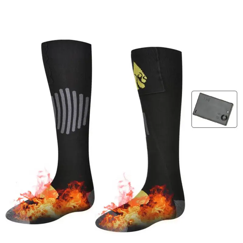 

1pair Of Heated Socks Autumn And Winter Heating Warm Socks Removable And Washable Battery Heating Socks