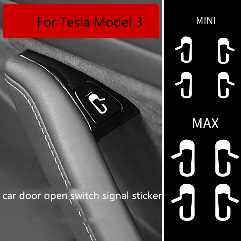 Наклейка на дверь автомобиля Tesla Model 3 8 шт./компл.|Наклейки для салона авто| |