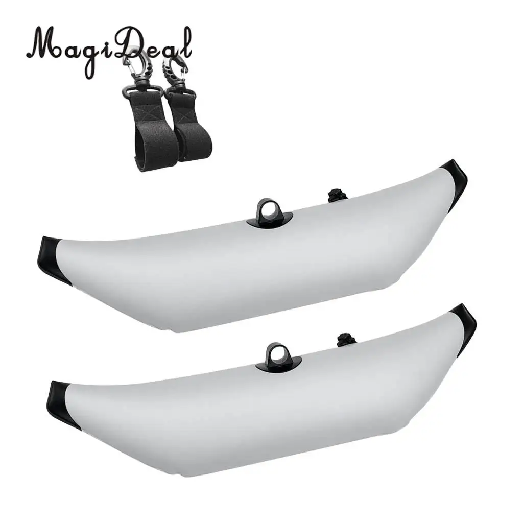 

MagiDeal Kayak Canoe Fishing 2 Inflatable Outrigger Stabilizer with 2 Paddle Clips for Kayaking Canoeing Rafting Paddle Clips