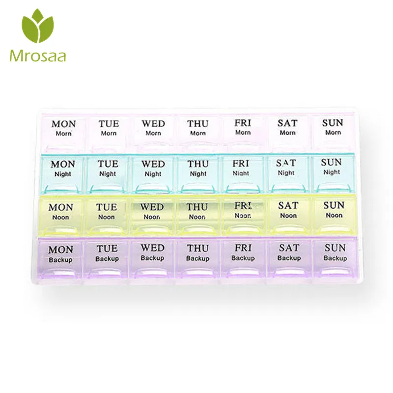 28 дней слотов мини коробка для таблеток Органайзер держатель для планшета Еженедельный медицинский контейнер Органайзер чехол для путешествий ежемесячный органайзер для таблеток
