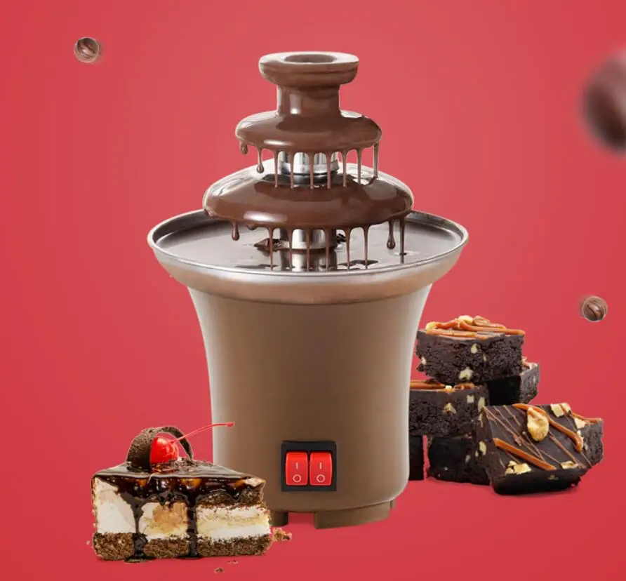 Креативный дизайн мини шоколадный фонтан для продажи фондюшница для шоколада тает с подогревом