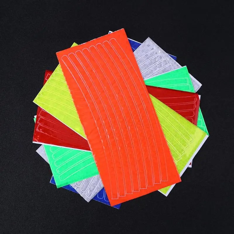 Pegatinas reflectantes de PVC para bicicleta, bicicleta, motocicleta, rueda, neumático Pegatinas reflectantes de PVC para bicicleta, bicicleta, motocicleta, rueda, neumático