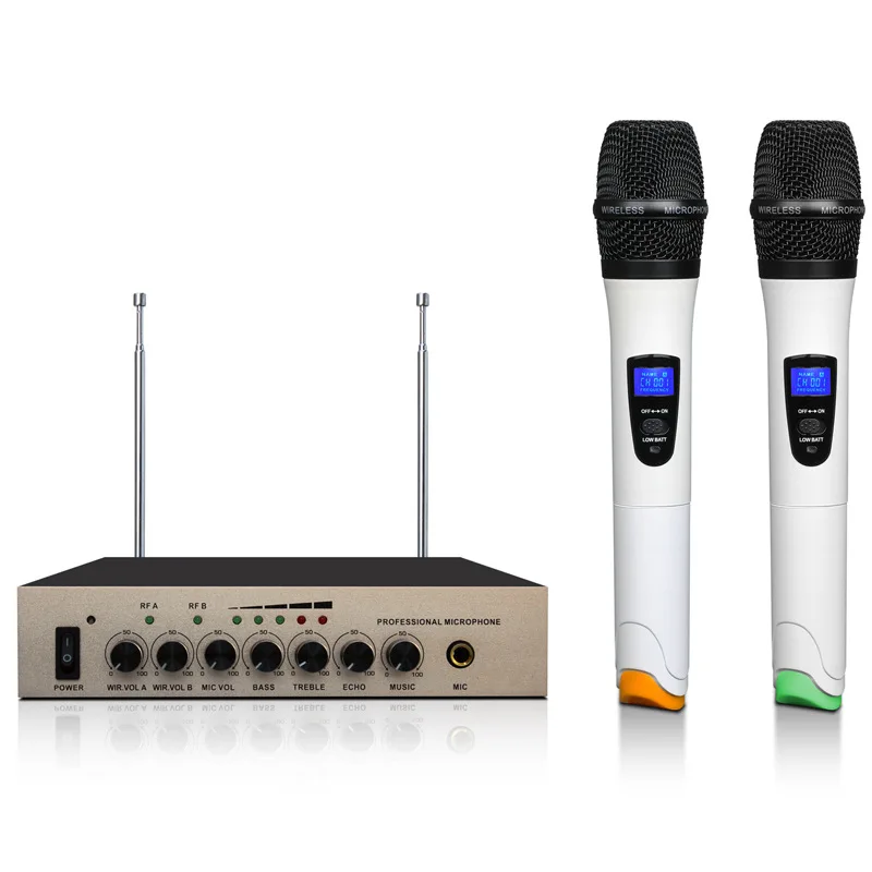 wireless microphone tow channels home KTV with reverberation home TV