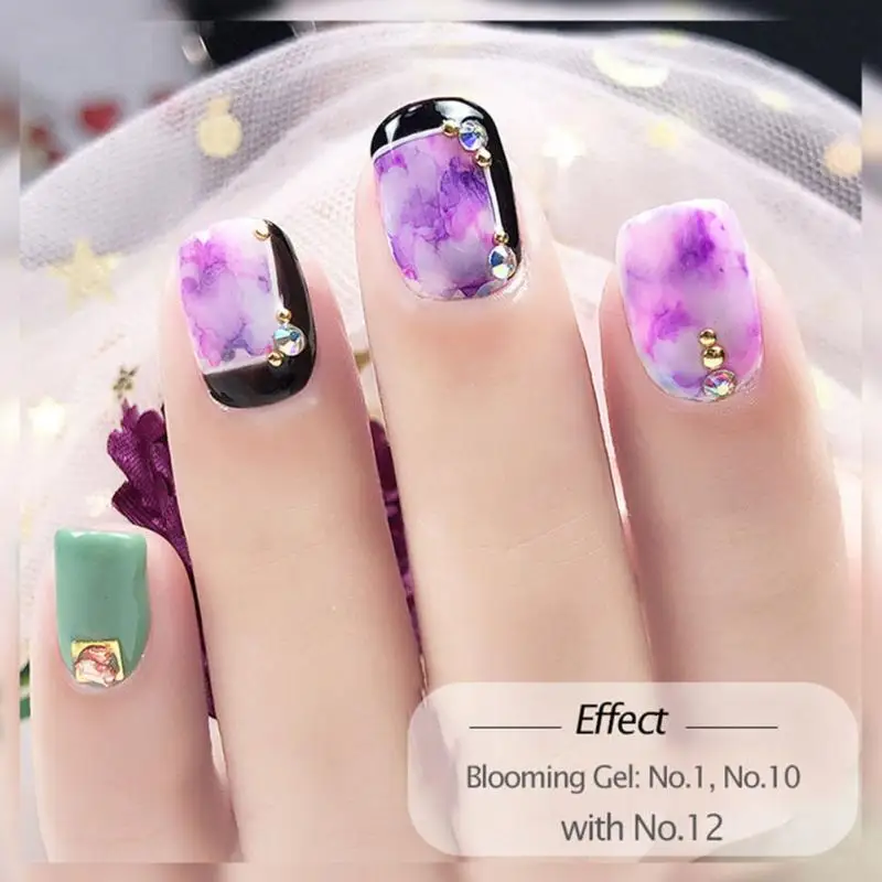 

15ml Watercolor Smudge Bubble Ink Nail Art Nail Polish Blooming Gradient DIY