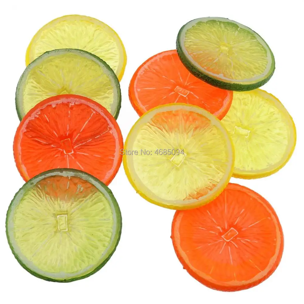 Gresorth 9 PCS Artificial Orange Slice Fake Fruits Slices Decoration