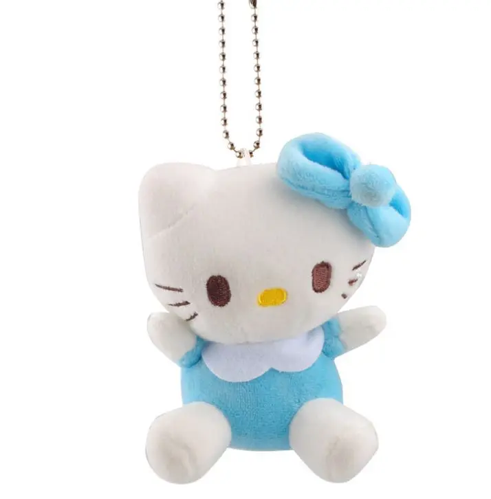 1 Pc Cute Hello Kitty Plush Pendant Cartoon Animal Cat KT Plush Toy Doll Small Pendant Ornaments Birthday Gift