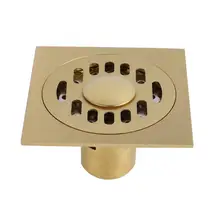 1Set Bathroom Shower Floor Waste Drain Corrosion Resistant Brass Strainer Floor Drainer Cover Hair Catcher Stopper 70cm long golden brass bathroom shower drain floor strainer drain waste water drainer