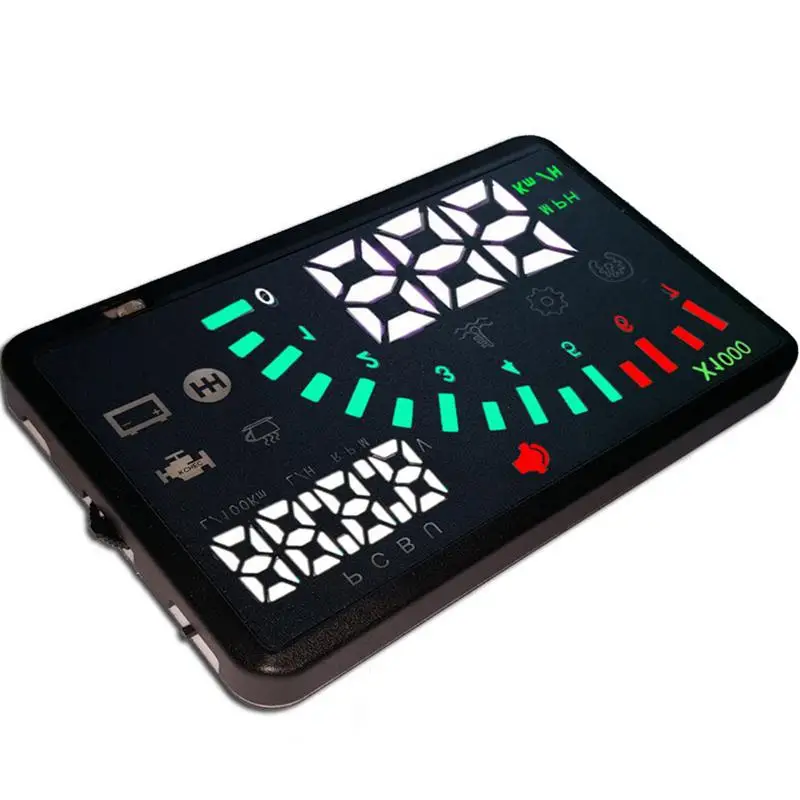 

HD Head Up Display Speed Water Temperature Alarm Fuel Consumption Instrument OBD2 Vehicle Mounted Computer Quasi System