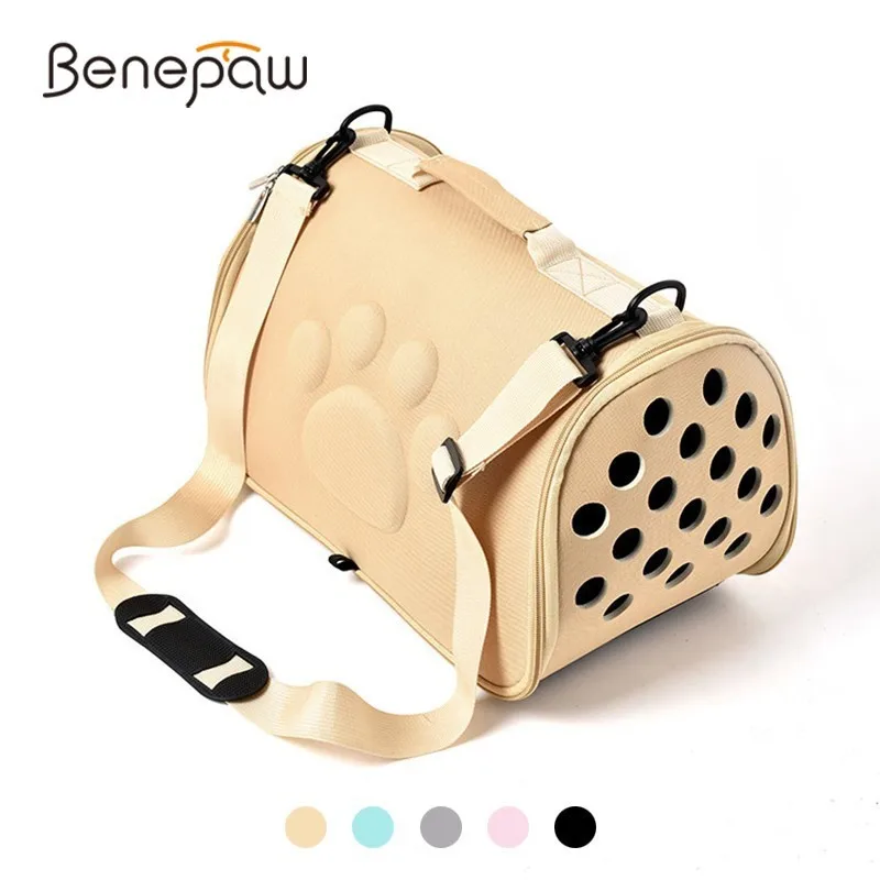 

Benepaw Breathable Small Dog Carrier Comfortable Carrying Bag For Dog Foldable Pet Travel Handbag Puppy Transport 4 Colors 2019