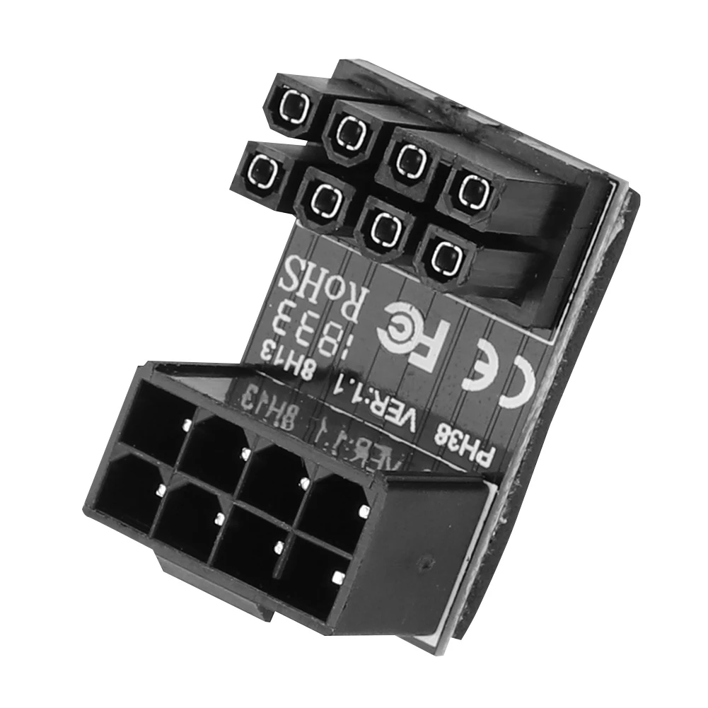 ATX 8pin Male 180 градусов угловой до 8Pin адаптер питания для ПК Разъем