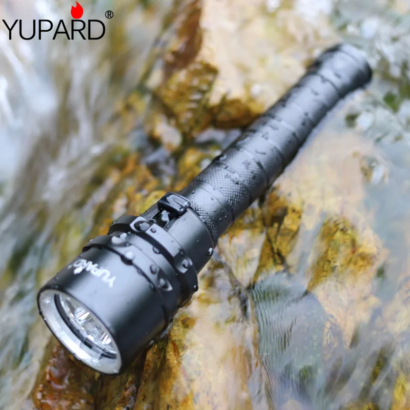 YUPARD XM-L2 led T6 3 * L2 фонарик Водонепроницаемый аквалангист Дайвинг лампы белый желтый свет 4000 люмен 18650