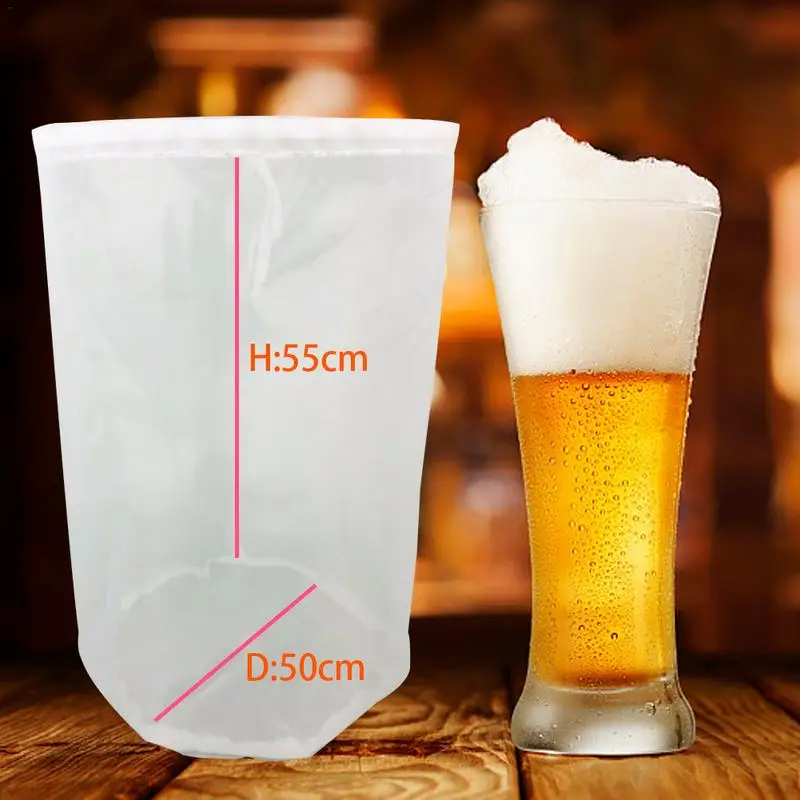 8 Sizes 100 Mesh Beer Nylon Strainer Filter Bag Reusable Mesh Net Strain For Milk Hops Tea Brewing Home Wine Making Bar Tool domestic beer brewing wine filter bag tea nuts juice milk nylon net filter bag net filter reusable 8 sizes w0