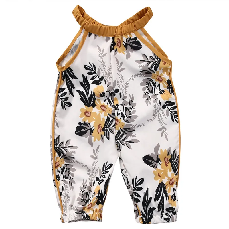 

Newborn Summer Cute Girls Sleeveless Floral Baby Rompers Clothing Baby Jumpsuit Kids Harem Pants Clothes