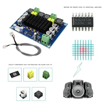 

TPA3116 D2 120W+120W Dual-channel Stereo Digital Audio Power Amplifier 12V-24V