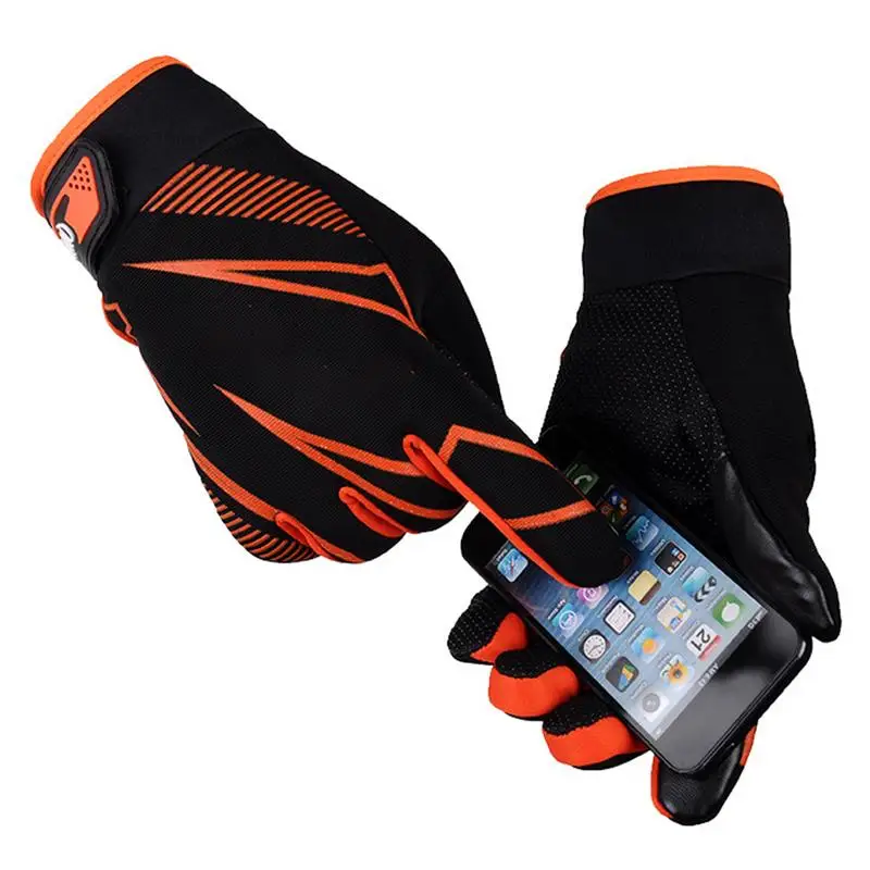 

Autumn Winter Full Finger Touch Screen Gloves For Men Cycling Anti-Skid Velvet Warm Outdoor Fitness Bicycle Motorcycle Gloves