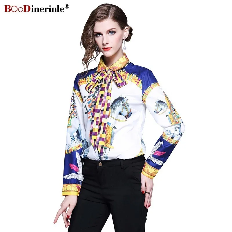 

BOoDinerinle Elegant Women Blouse 2019 Spring Blouse Women Summer Long Sleeve Casual Blouse Ladies Plus Size Office Shirts