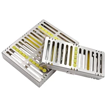 Dental Sterilization Cassette Rack Tray Box for 5/10 pcs Rack Rubber Linker Instrument Clinic Disinfection Holder new dental surgical 10 instruments sterilization cassette tray racks holder case