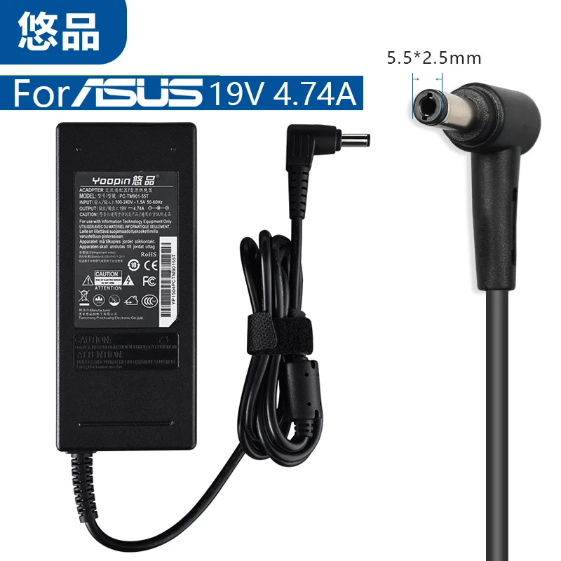 Youpin 19v 4.74A 90W адаптер переменного тока для ноутбука ASUS Notebook ADP 90SB BB PA 1900 24 04 зарядное