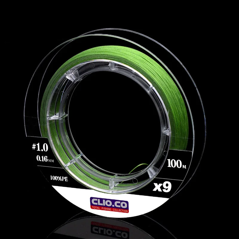 

100m PE Braided Fishing Line 0.6# 1# 3# 8# 9 Strands Salt Water Casting Shock 7-62kg Multifilament Fishing Line