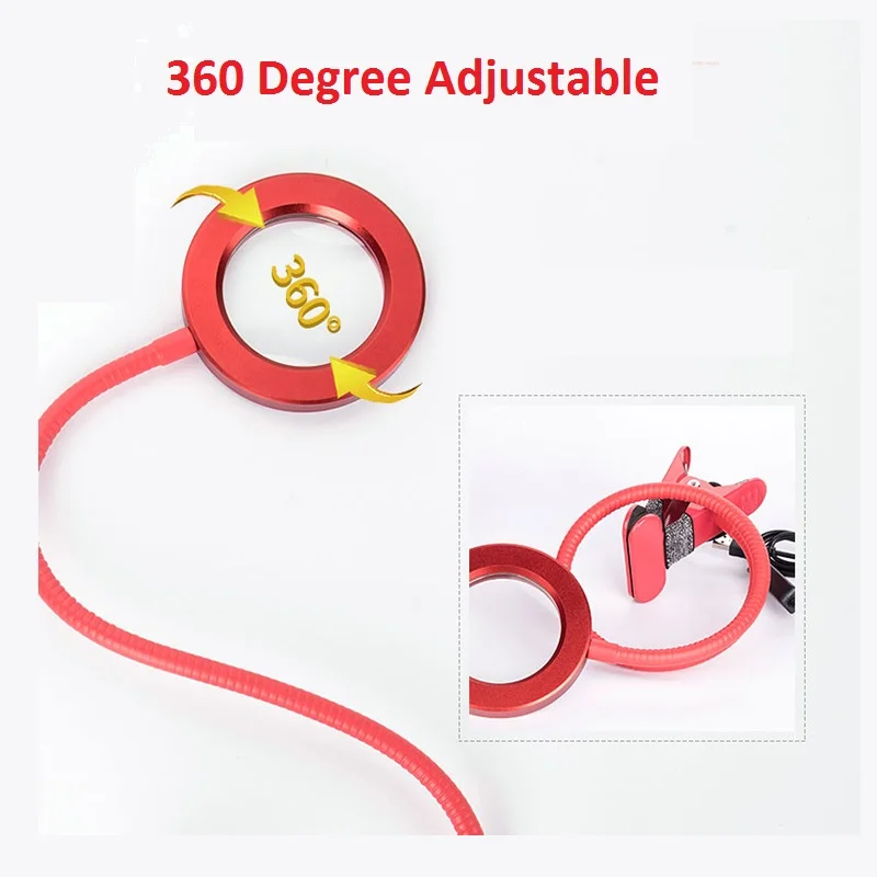 USB 3.5X Beauty Lamp Magnifying Glass Adjustable Brightness Cold Light Hose Magnifier Changeable LED for Beauty Nail Tattoo