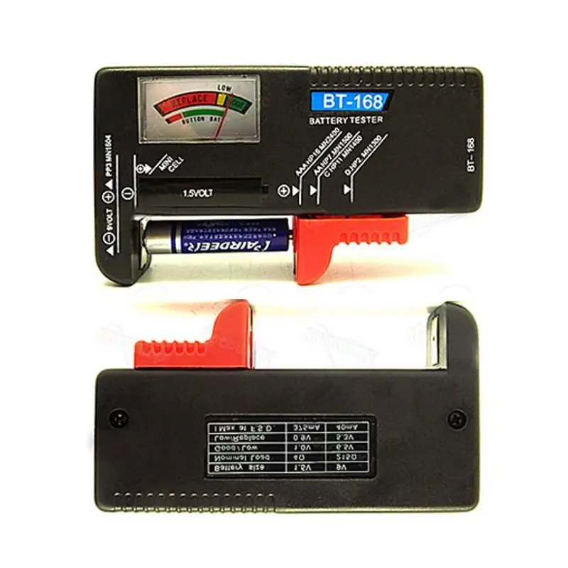 

Universal BT168 Digital Battery Tester Electronic Battery Volt Checker for AA AAA 9V Button Cell Multi Size Voltage Meter Tool