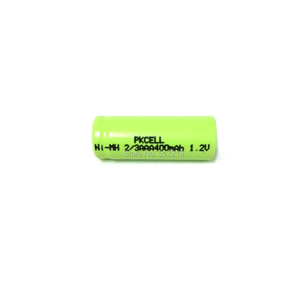 4 шт PKCELL 2/3AAA 400mah 1,2 v Ni-MH аккумуляторная батарея 2/3 aaa батареи плоский верх для игрушек Беспроводная мышь игровая ручка