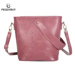 Масло воск кожа для женщин плеча ведро сумки твердые Crossbody сумка