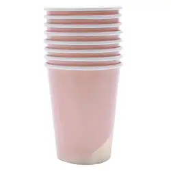 Золото блокировка розовый Мрамор текстура одноразовой посуды Бумага чашки вечерние свадебные Карнавальная посуда поставляет одноразовые