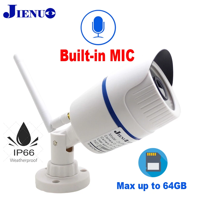 JIENUO Wifi камера ip Cctv 720P 960P 1080P HD беспроводная безопасность наружная Водонепроницаемая аудио микро IPCam инфракрасная домашняя камера наблюдения