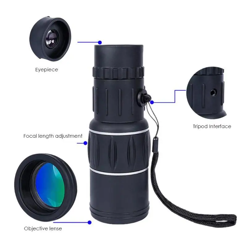 

16 x 52 Dual Focus Monocular Spotting Telescope Zoom Optic Lens Binoculars Coating Lenses Hunting Optic Scope for Outdoor Camp