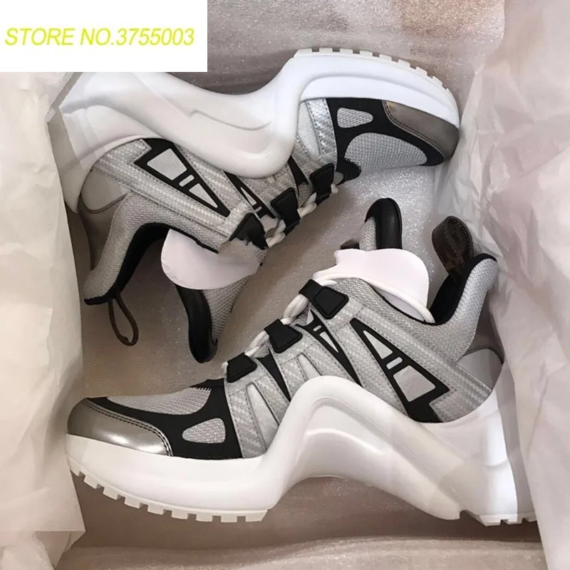 

2018 Height Increasing Archlight Sneakers Runway Shoes Woman Thick Platform Creepers Female Casual Flats Tenis Feminino
