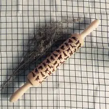 Рождественская деревянная роза любовь звезда голова оленя тиснение бук Скалка блинная палочка роликовая мука бар Декор