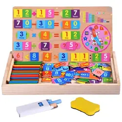 Деревянный Многоцелевой Магнитный ящик Счетные палочки Монтессори детские развивающие игрушки обучающая помощь детские математические