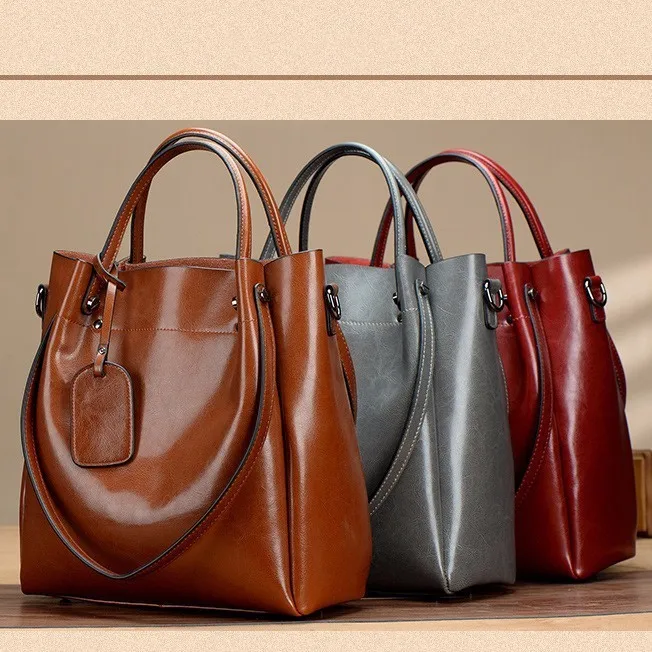 Nieuwe Mode Luxe Hoge Kwaliteit 100% Echte Koe Lederen Vrouwen Grote Capaciteit Handtas Een Schoudertas Dame Tas Winkelen Big Bags Nieuwe Mode Luxe Hoge Kwaliteit 100% Echte Koe Lederen Vrouwen Grote Capaciteit Handtas Een Schoudertas Dame Tas Winkelen Big Bags