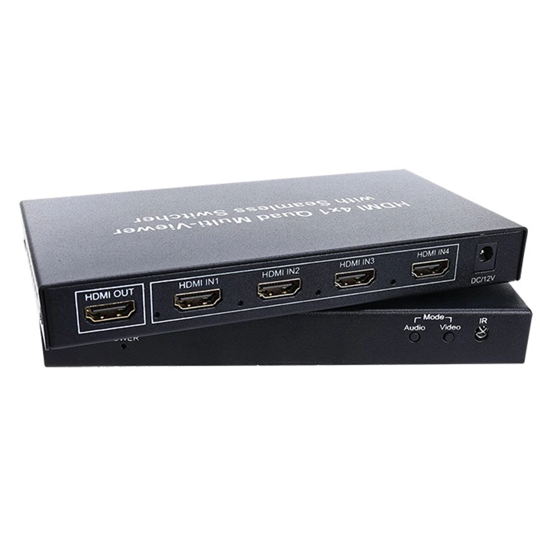 Wellva hdmi splitter 4x1 HD Video Splitter audio sync 4 port hdmi switch switcher 4k Quad Splitter 4 input 1 output with remote Wellva hdmi splitter 4x1 HD Video Splitter audio sync 4 port hdmi switch switcher 4k Quad Splitter 4 input 1 output with remote